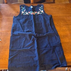 J. Crew Black Floral Embroidered dress